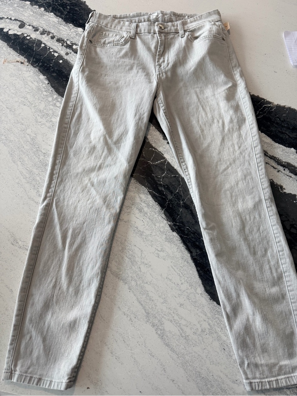 7 For All Mankind Women's Skinny Jeans in Light Gray
